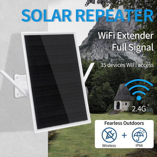 5V Solar Powerd WiFi Range Extender Built-in 18650 2