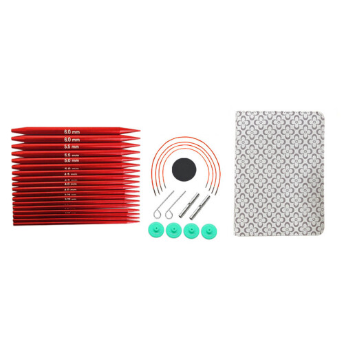 Aluminum Circular Knitting Needle Set with Knitting Accessories