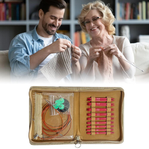 Aluminum Circular Knitting Needle Set with Knitting Accessories 1