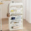 Multipurpose Rolling Bookshelf for Kids and-5-Layer White 3