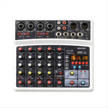 Portable 6 Channel Audio Mixer Mixing Console USB