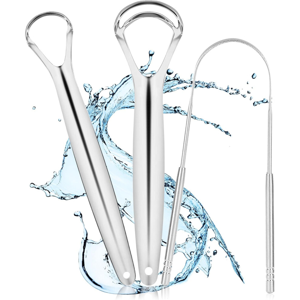 Hygienic Surgical Grade Tongue Scraper Set, Comfort Grip, Flexible Handle Ensuring Safe Use, Curved Design For Effective Cleaning, Promotes Oral Hygie