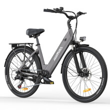 HillMiles MileCity1 250W E-Bike 13Ah Battery,Grey