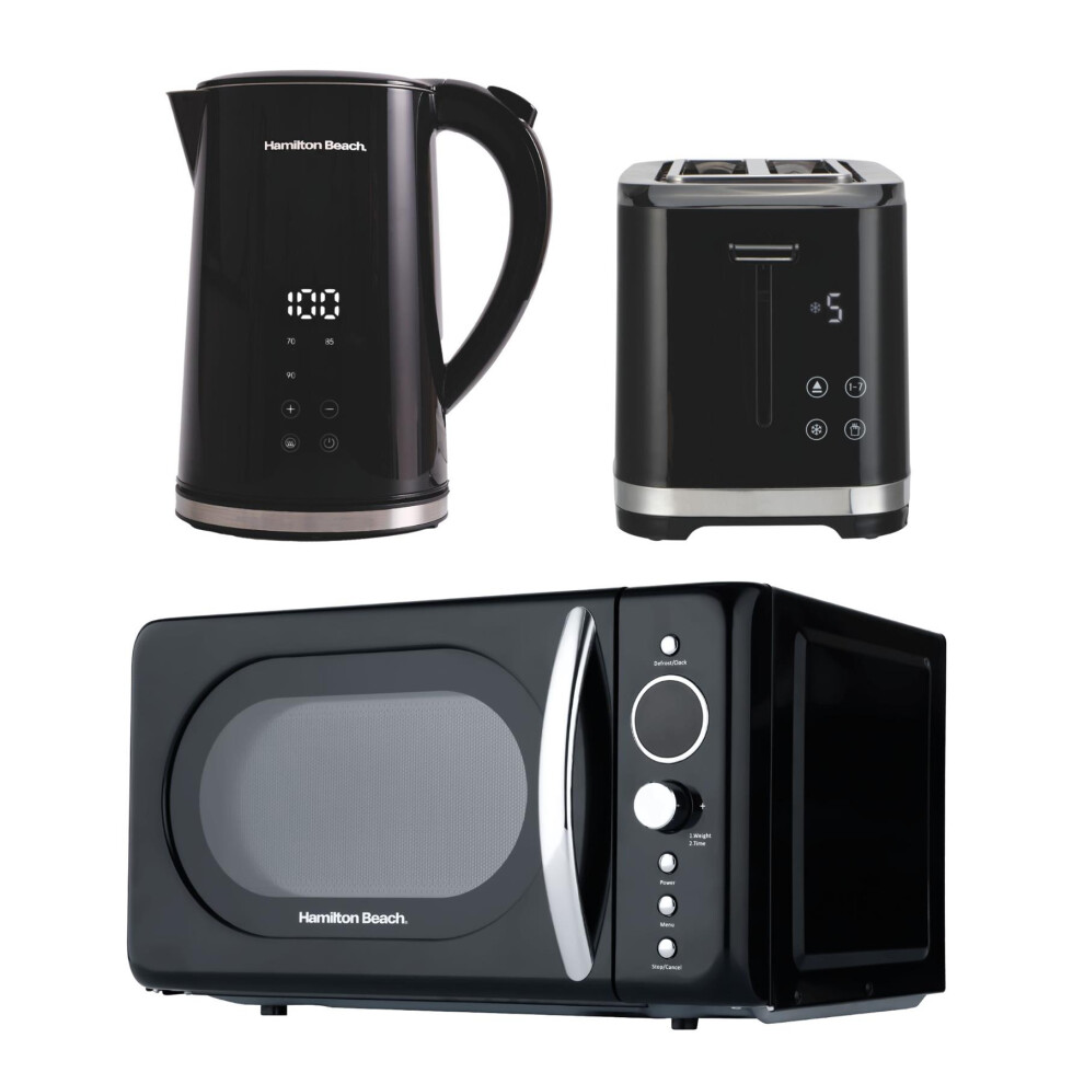 B&Q - Hamilton BeachKettleToaster & Microwave SetFlexicontrolBlack - Image 5