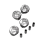 4Pcs Engine Piston Assembly with Ring Kit LR104725 4