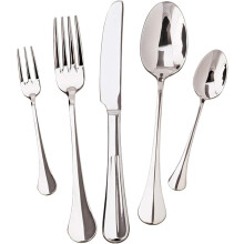 5-teiliges elegantes Tafelmesserset, hochwertige Edelstahlmesser mit hochglanzpolierter Oberfläche, großzügige Größe 24,4 cm (9,6 Zoll),
