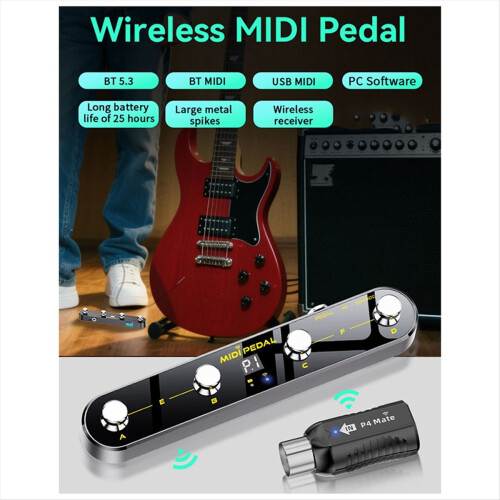 Wireless MIDI Adapter Audio Transmitter Receiver 2 2