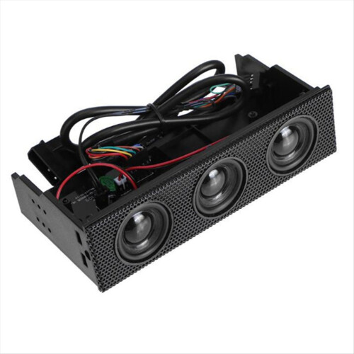 Black Stereo Surround Speaker PC Front Panel Compu 1