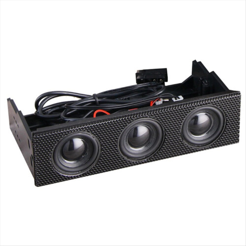 Black Stereo Surround Speaker PC Front Panel Compu 2