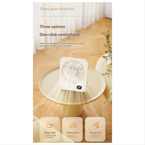 Quiet Mini USB Fan for Office Desk Dorm Wall Mount 2