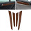 4Pcs Interior Door Panel Cover Brown Wood Grain fo 3