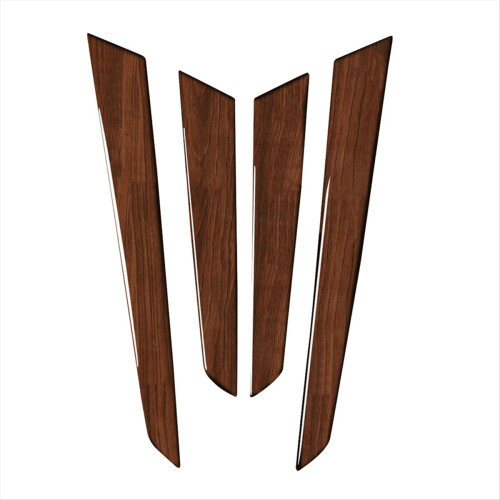 4Pcs Interior Door Panel Cover Brown Wood Grain fo 1