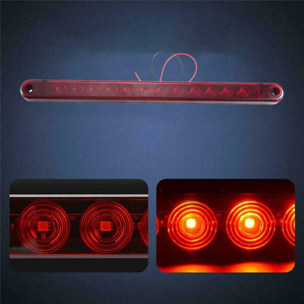 12Led Stop Tail 12V Brake Lamp Bar Truck Tra Light 4853750465393