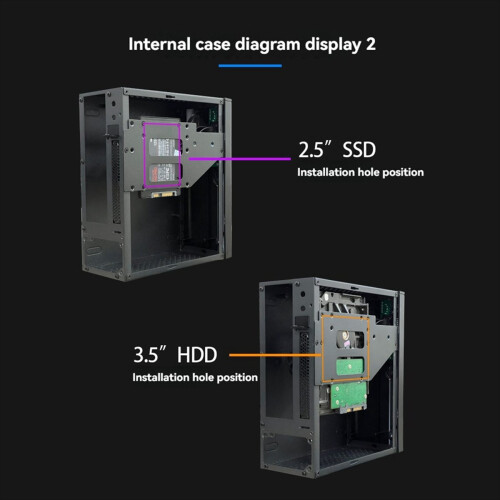 Mini Computer Chassis Steel Construction Portable 2