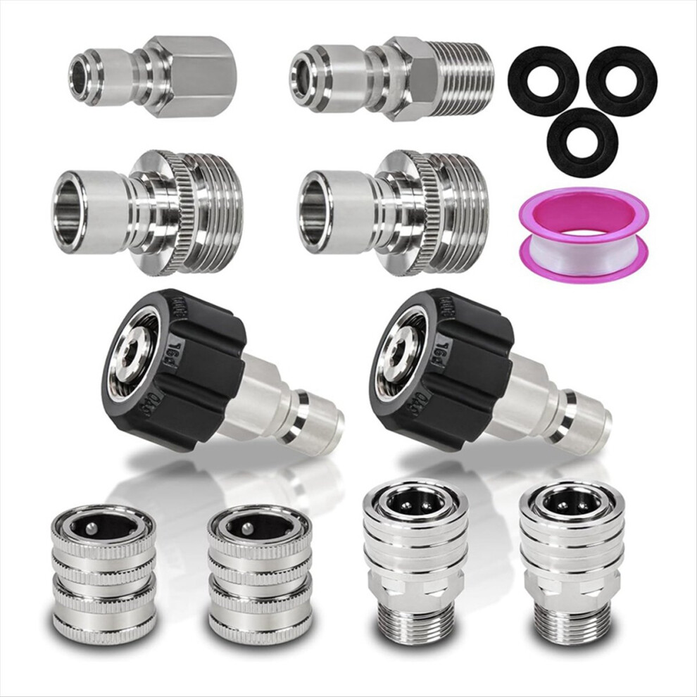 10Pack Pressure Washer Quick Connect Fittings, M22 4852474693174