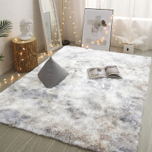 Fluffy Rugs Anti Slip Shaggy Rug Large Living Room Bedroom Carpet Super Soft Mat Grey Tie & Die_160 x 230 cm (5 ft 4 in x 7 ft 8 in)