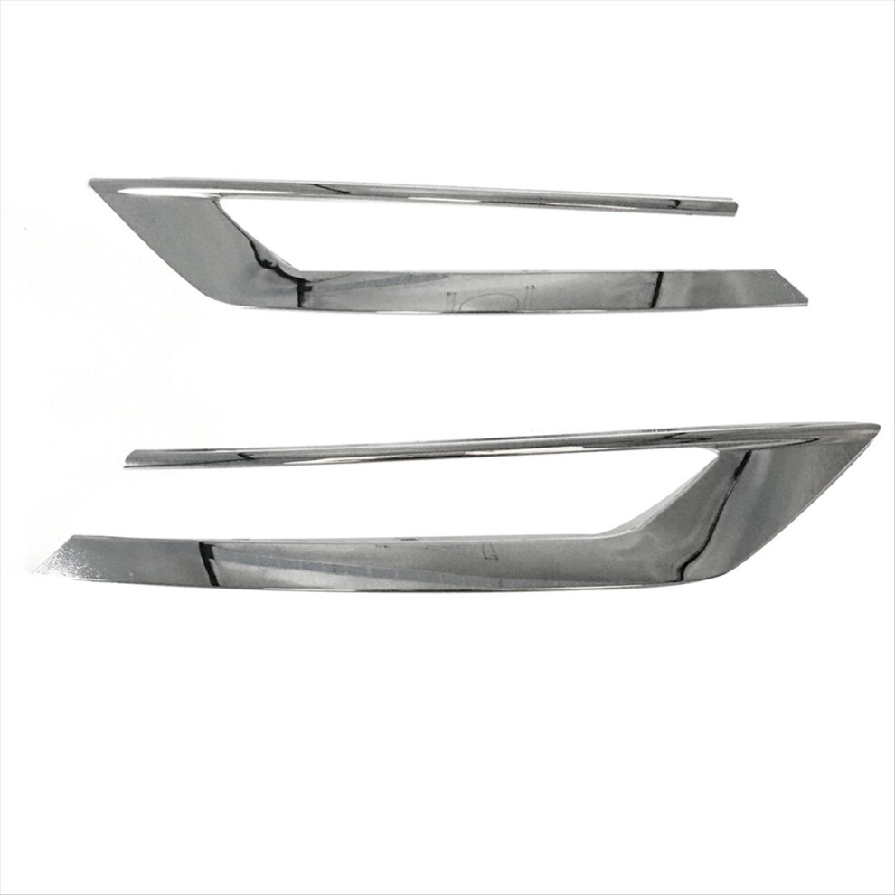1Pair Car Front Lower Bumper Chrome Trim Strip Cov 4852474610409