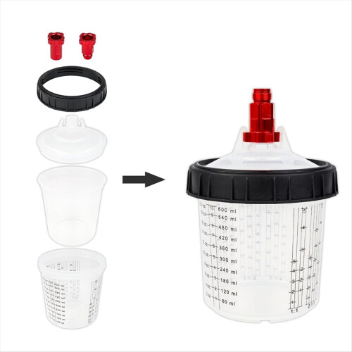 Disposable Paint Mixing Cup System 20 Ounce (600ml 2