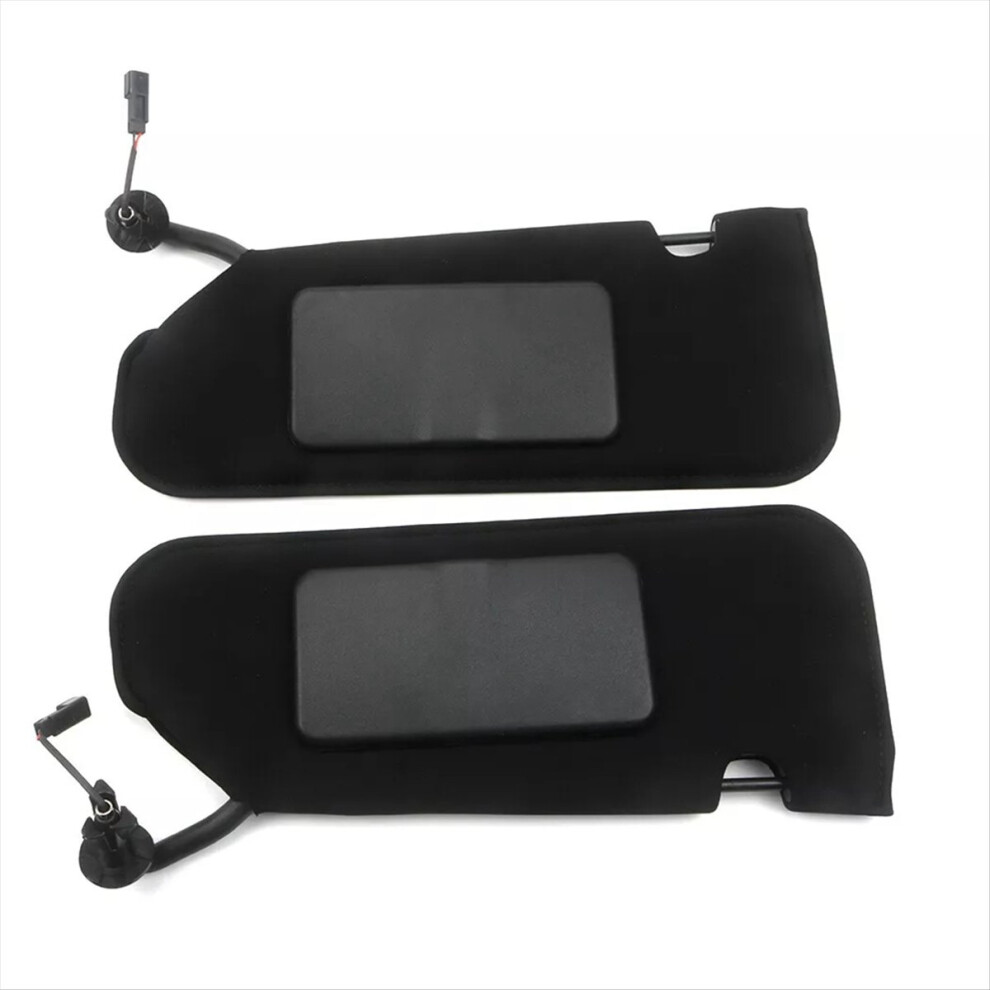 1Pair Car Sun Visors Shades W/ Makeup Mirror Light 4852474628695