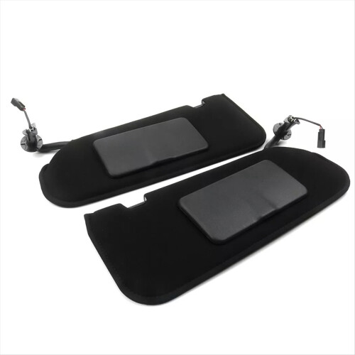 1Pair Car Sun Visors Shades W/Light Makeup Mirror 2