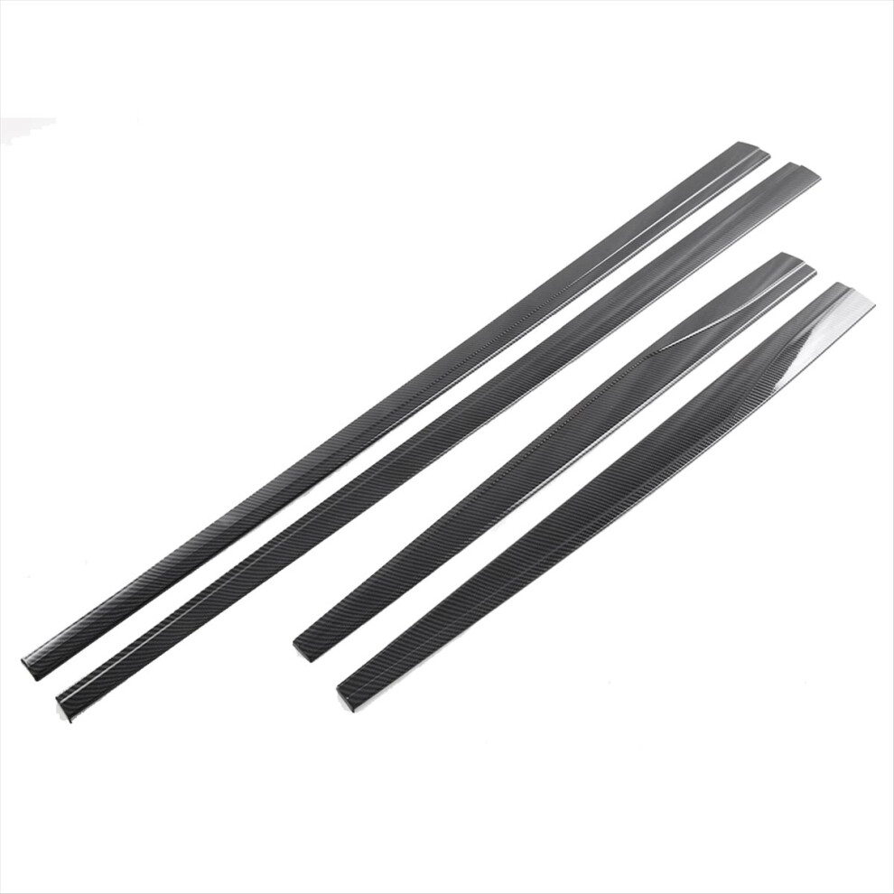 4Pcs Exterior Outer Door Bottom Trim Carbon Fiber Light 4852474639653