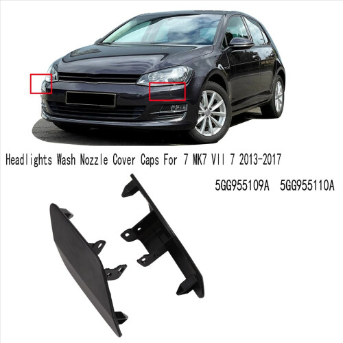 2X Front Panel Headlights Wash Nozzle Cover Caps G 2