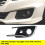Left Front Bumper Fog Light Cover with Chrome Trim 3
