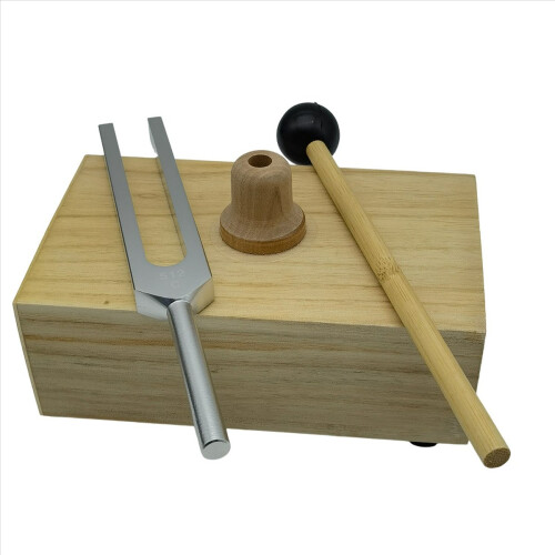 Tuning Fork 512HZ Vibration with Wood Resonator Box 2