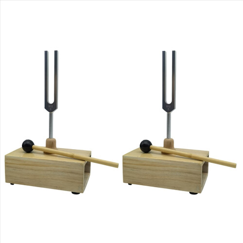 Tuning Fork 512HZ Vibration with Wood Resonator Box 1