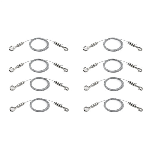 4 Pack Adjustable Wire Supports 50 Lbs Hanging, 2M x 1.5mm Rope