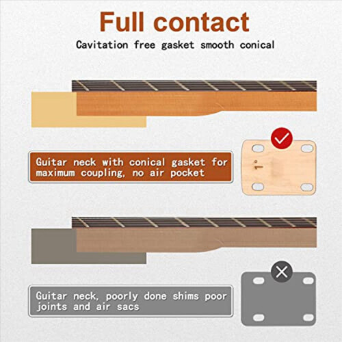 3Pcs Guitar Neck Shims, Solid Maple Wood Shim Protection 2
