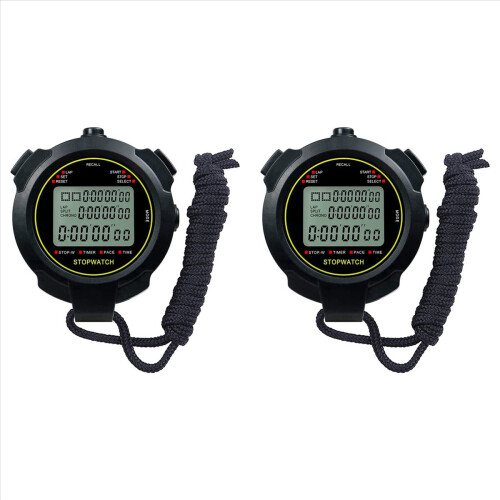 Digital Sports Stopwatch, 10Lap /Split Memory Stopwatch Count Down 1