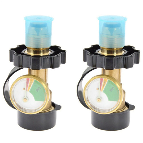 Propane Adapter Connector with Luminous Pressure Gauge 1