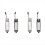 2Pair White Led Number License Plate Light Replace 1