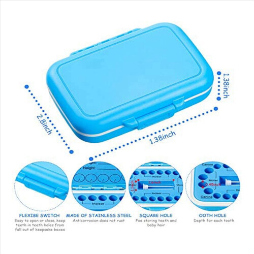 Baby Teeth Keepsake Box for Kids Saver Storage Holder 2