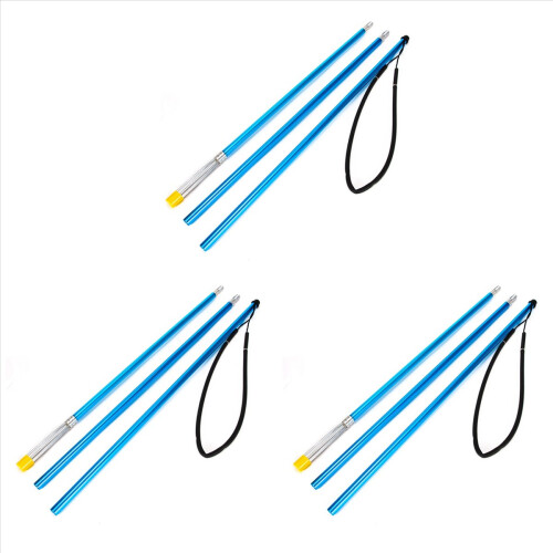 Blue Aluminum Alloy Pole Spear Detachable Three-Section Fork Clip
