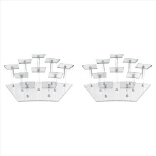 10 Seats Transparent Acrylic Display Shelf Stands, for Dessert Stand