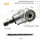 Flexible Drill Extension Hex Shank Nut Driver Bit Set 5