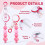 24pcs Beaded Keychains,DIY Blank Keychain Making Kit As Shown 6