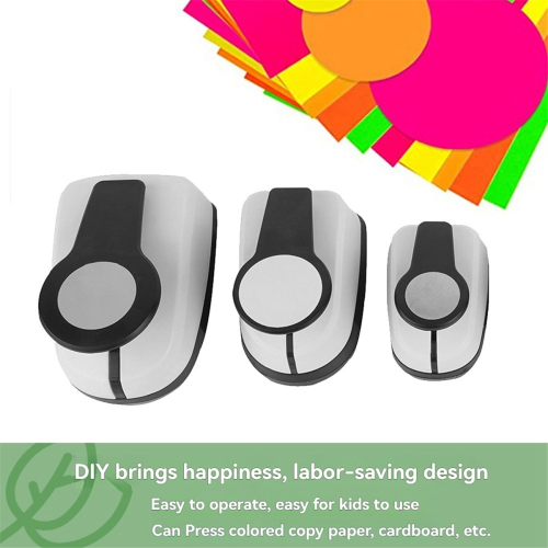 1 Set Round Embossing Punch Tool for Kids DIY Craft Circle Hole Maker 2