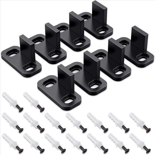 8 Pieces Sliding Barn Door Floor Guides Hardware Plastic Track Guide 2