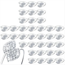 100pcs Napkin Rings,Leaves Holders Rhinestone Buckle-B