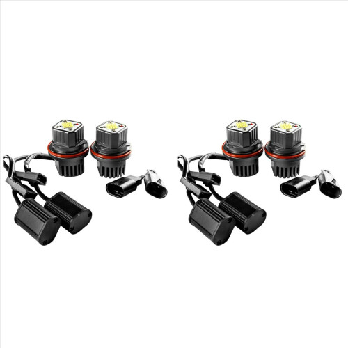 2Pc White Angel Eyes Ring Light 0W 6000K for X3 X5 E39 E53 E60 1