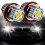 2Pc White Angel Eyes Ring Light 0W 6000K for X3 X5 E39 E53 E60 3