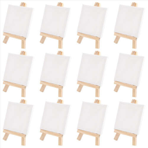Artists 3 inch x3 Mini Canvas & 5 Easel Set 2