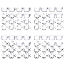 16PCS Aquatic Plant Cups, Acrylic Pot with Suction