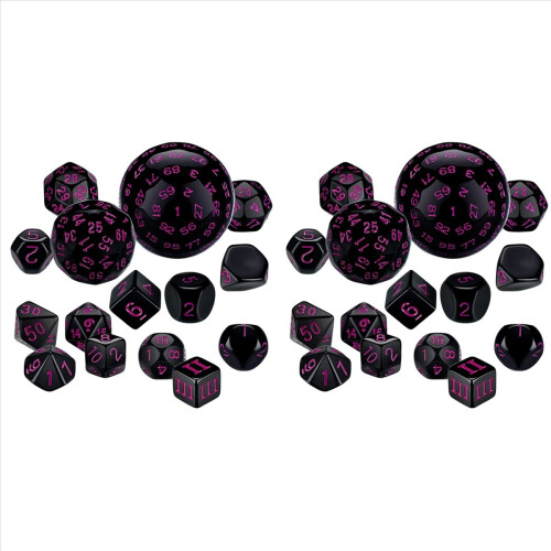 15Pieces Complete Polyhedral DND Dice Set D3-D100 for Table Games 1