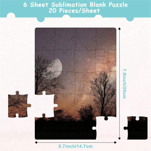 DIY Blank Puzzle for Sublimation Transfer Thermal Printing A5 2
