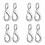 2Pcs Stainless Steel 316 Rigid Loaded Fixed Eye Spring Clip Snap Hook 1