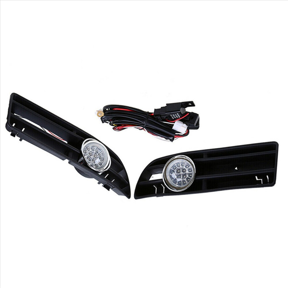 Car Led Foglamp Front Grille For- Mk4 1999-2007 1 Pair White/Light 4853743545620
